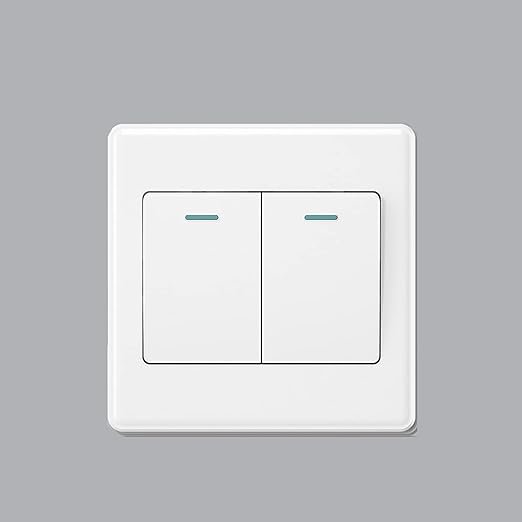 Big Button 2gang 2way Luxury White Switch